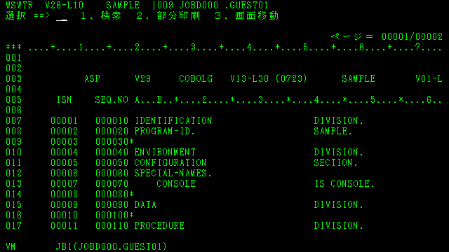 REFSPL 内容表示